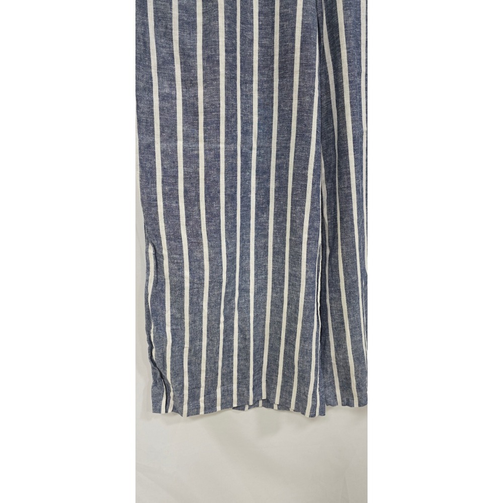 Chaps women L linen‎ blend wide leg straight pull on pants vacation beach resort - Picture 5 of 9
